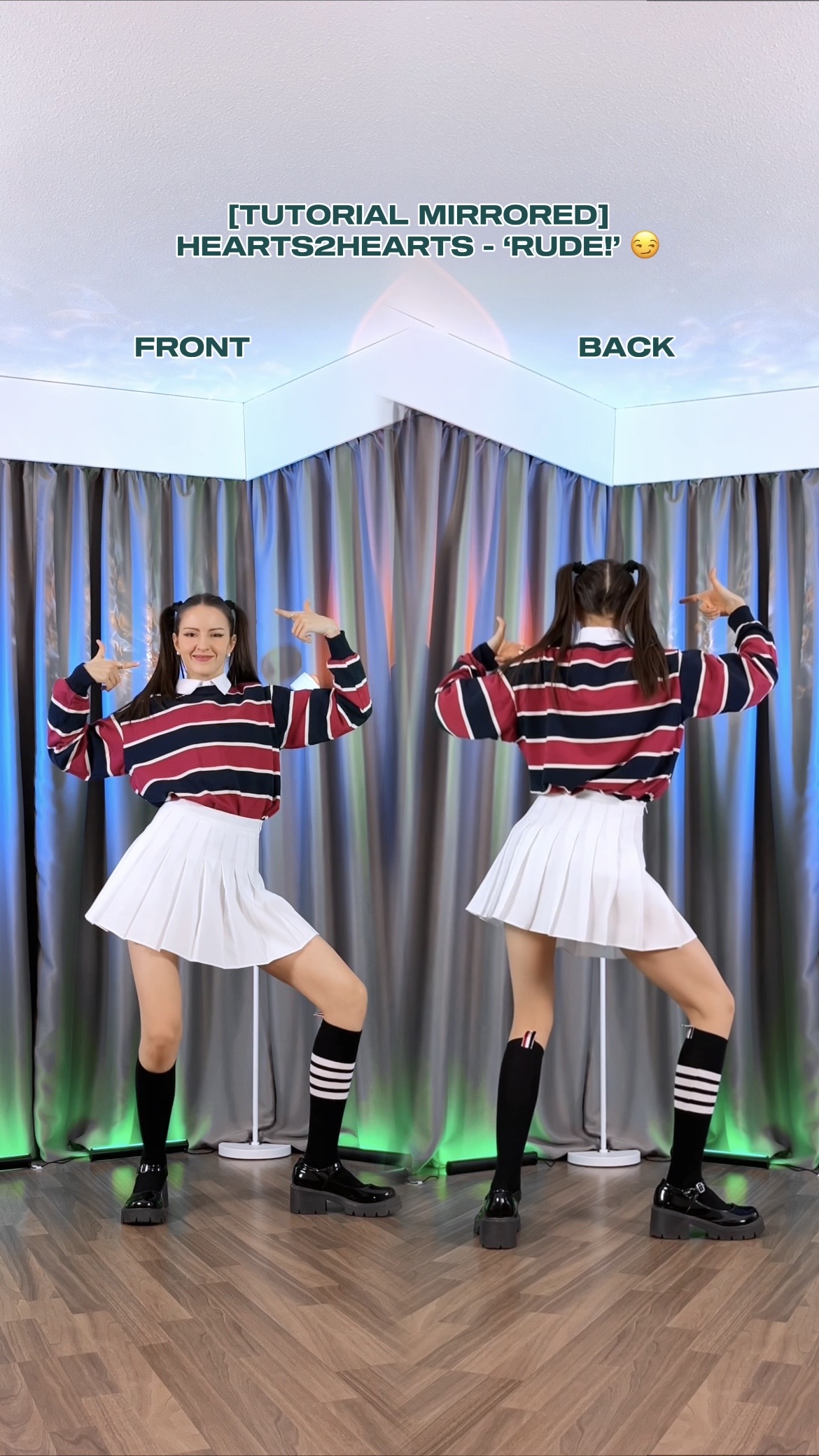 Hearts2Hearts - 'RUDE!' Mirrored Dance Tutorial